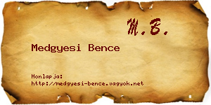 Medgyesi Bence névjegykártya